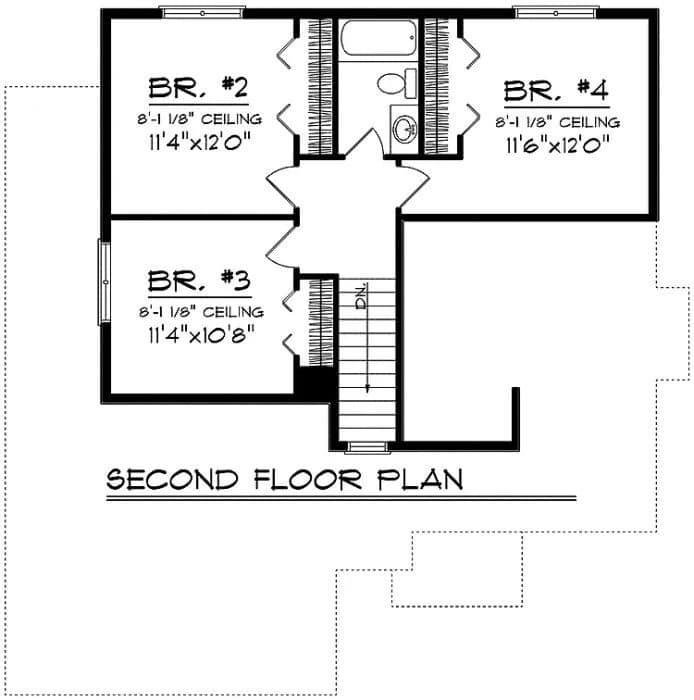 The Aberdeen — second floor plan