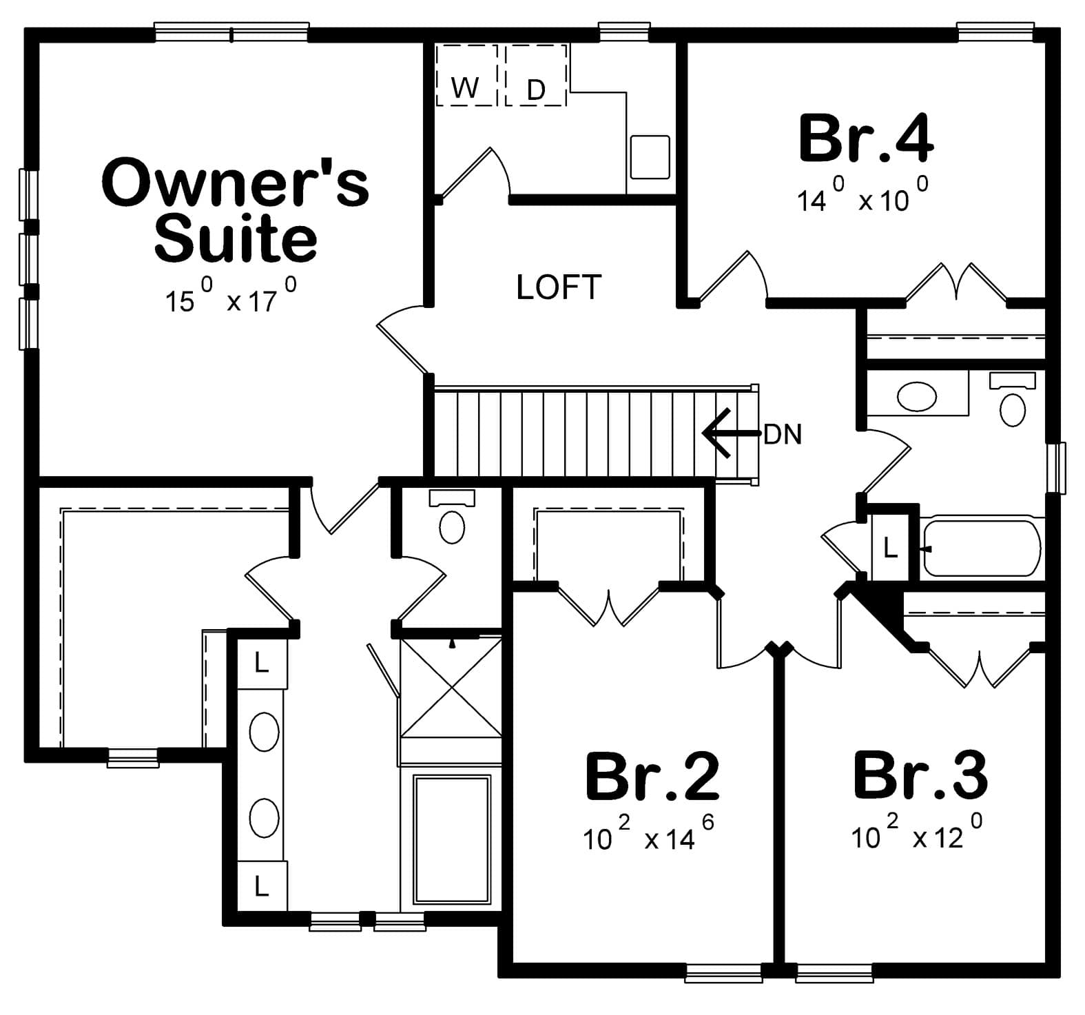 The Palmetto — second floor plan