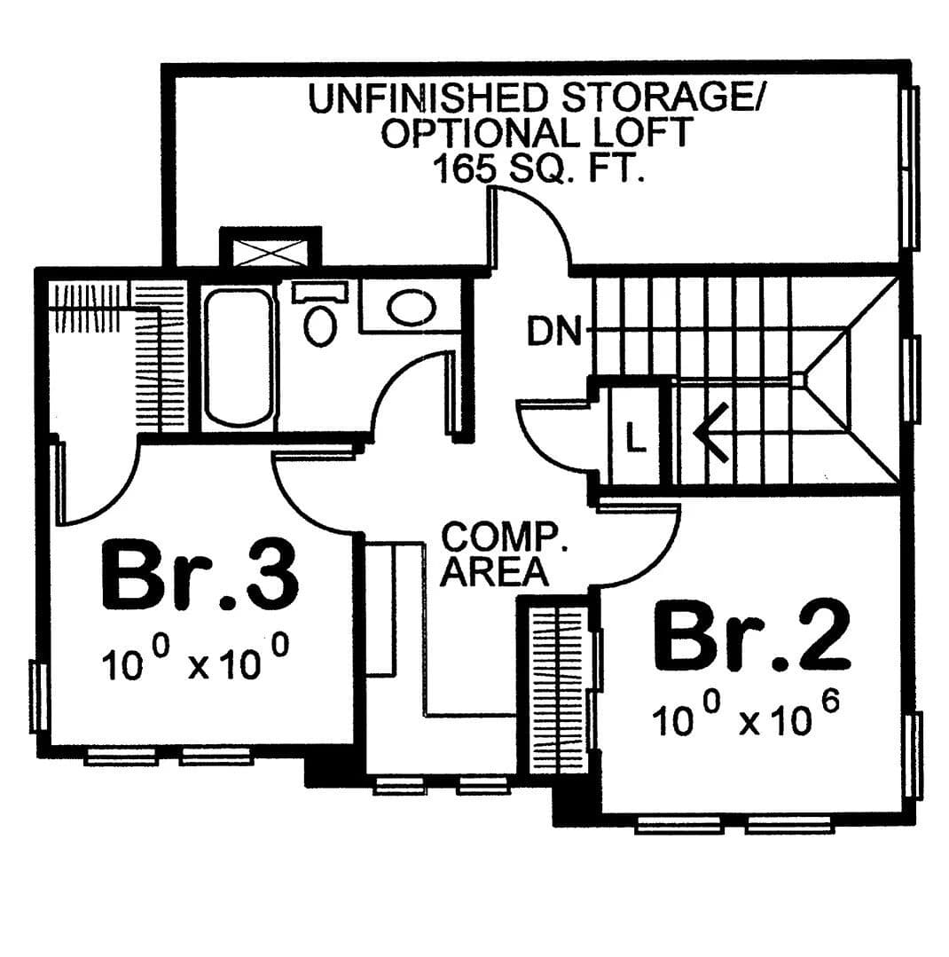 The Woodland — second floor plan